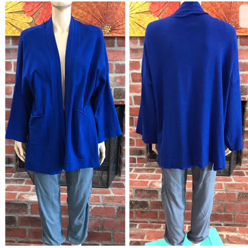 Zara Royal Blue Open Front Cardigan